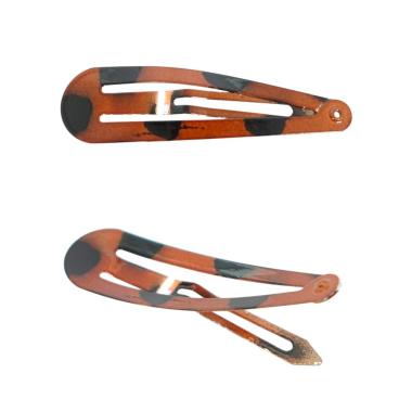 Fermaglio clic clac per capelli 6 cm tartarugato