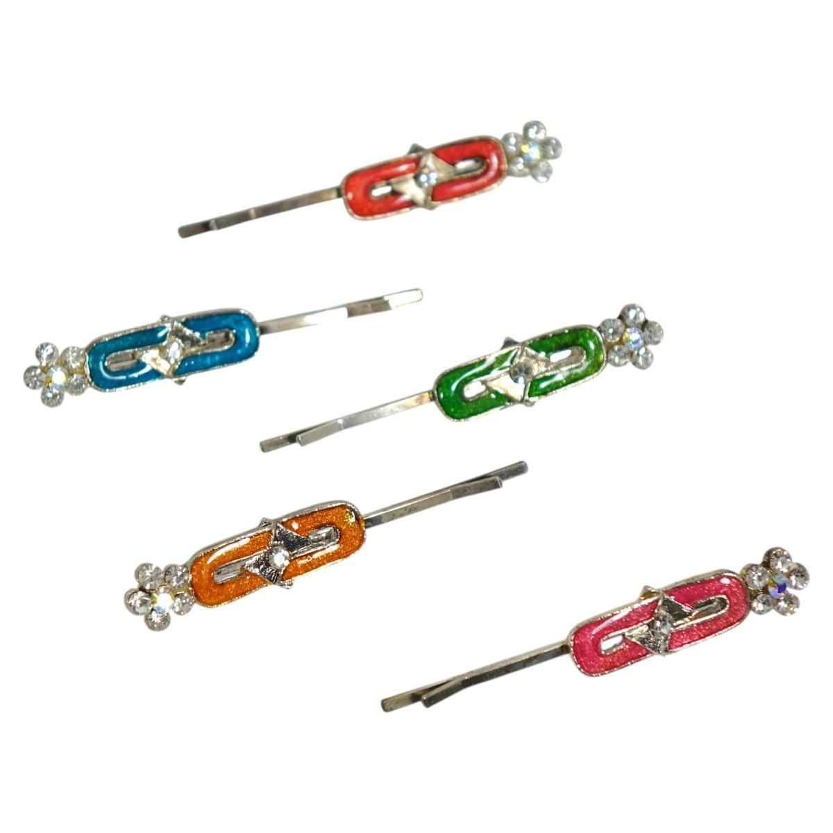 Molletta per capelli con brillantini 6 cm