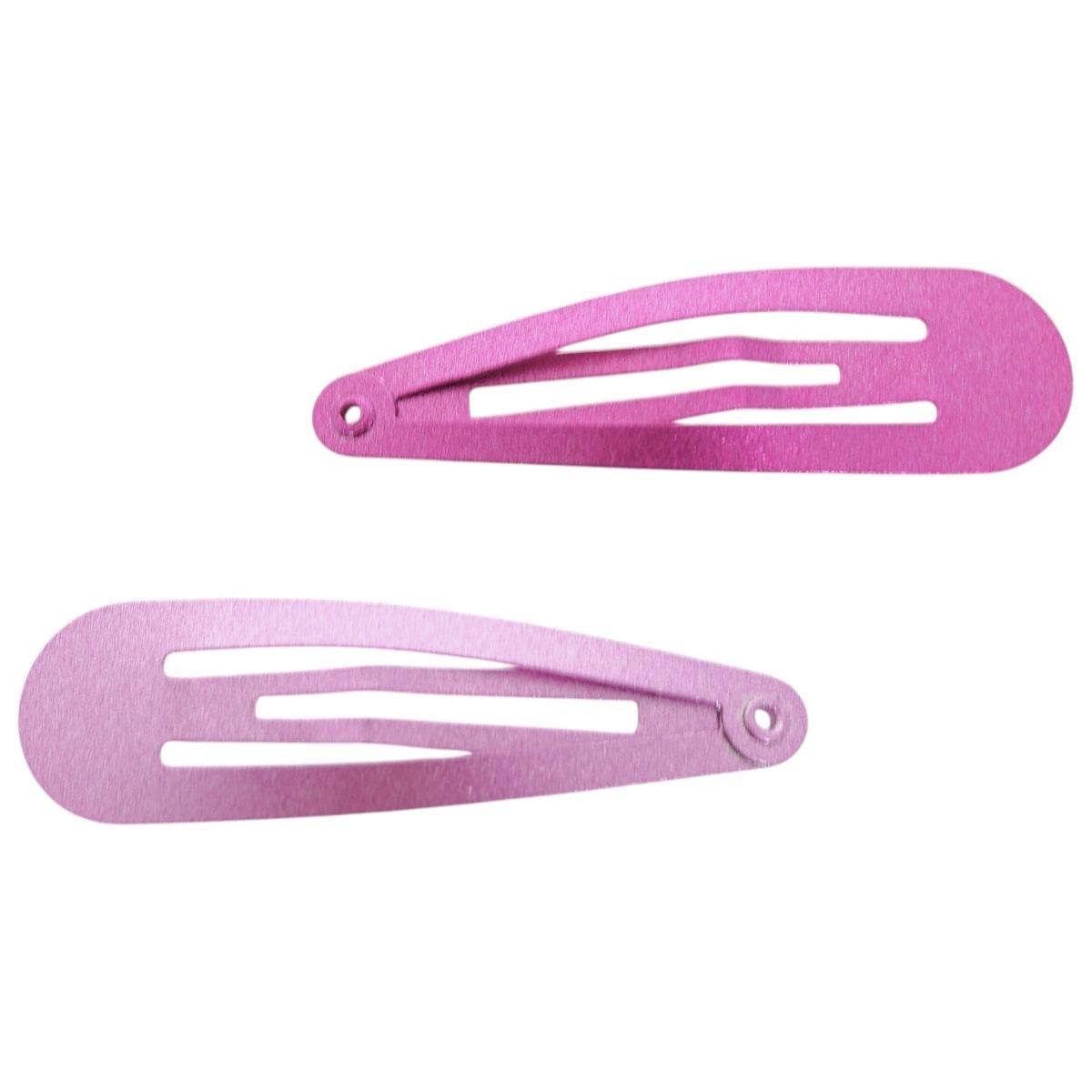 Fermaglio clic clac per capelli 5 cm toni del fucsia metal