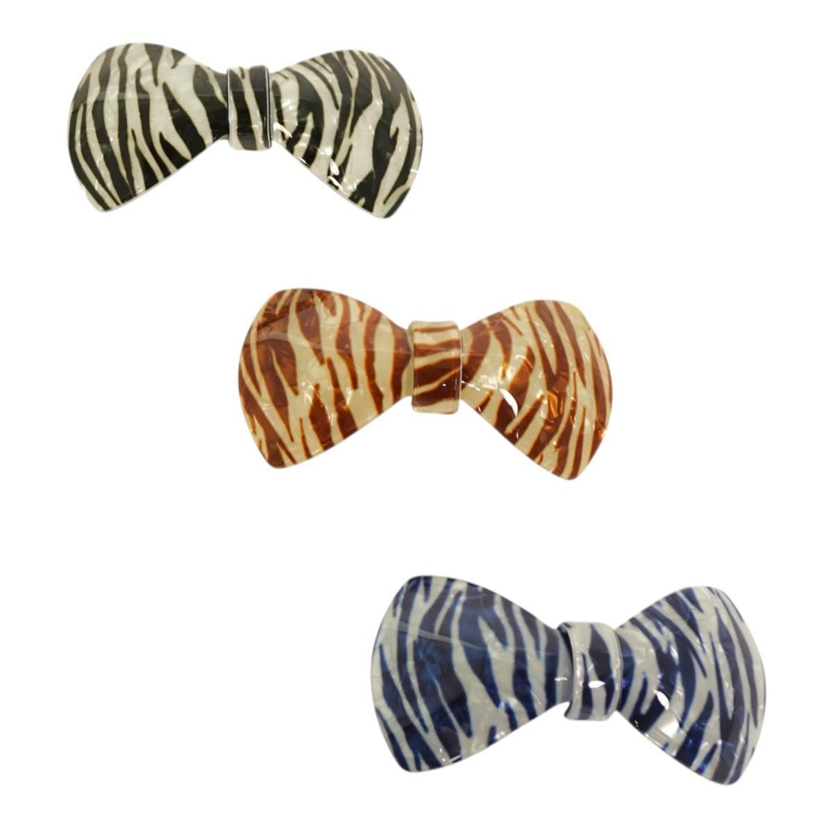 Matik per capelli 8 cm fiocco zebrato