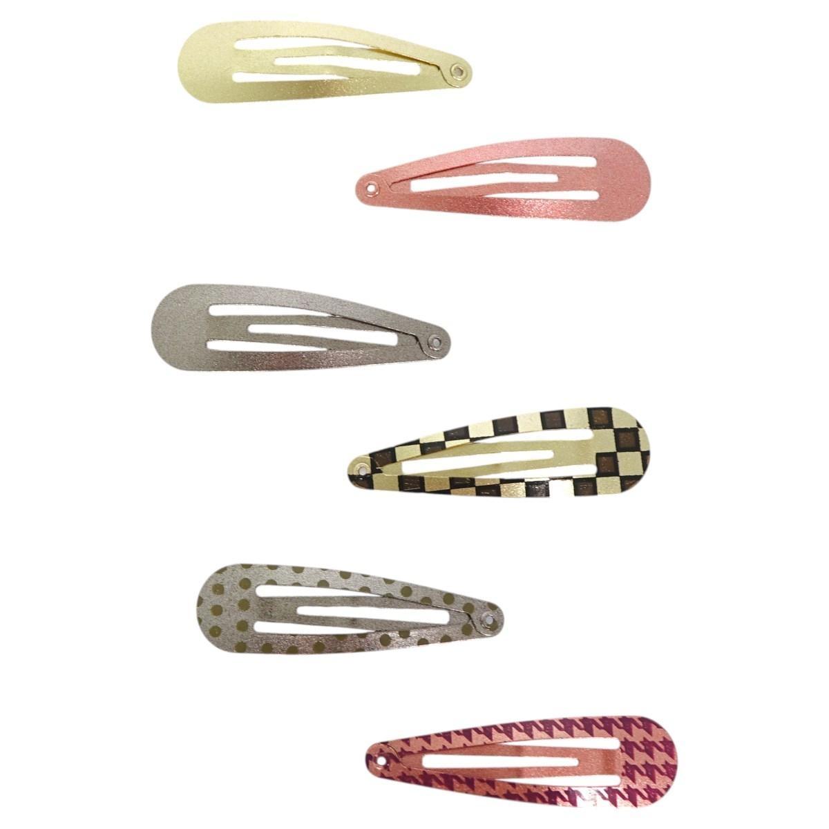 Fermaglio clic clac per capelli in metallo 5 cm assortiti