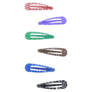Fermaglio clic clac per capelli in metallo 4 cm con decori