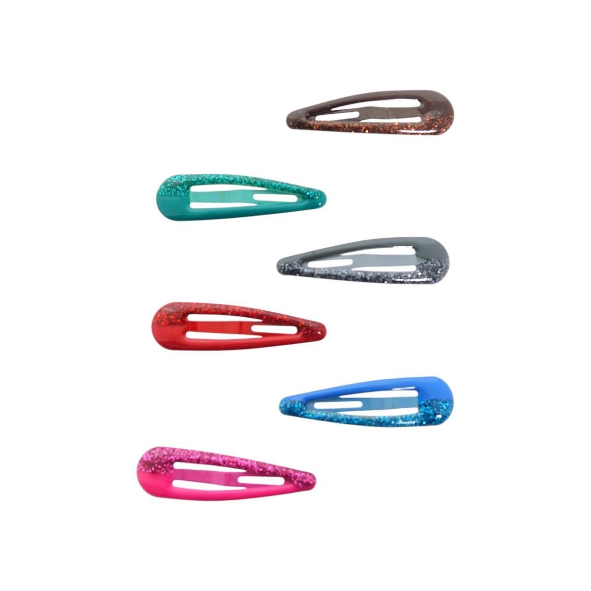 Fermaglio clic clac per capelli 4 cm smaltato glitter