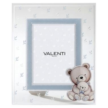 Cornice portafoto in vetro 13x18 cm orsetti celeste Valenti