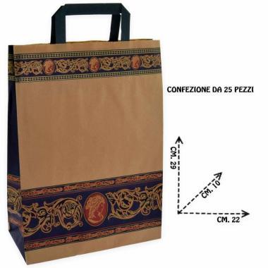 Shopper in carta h.29 x l.22 x p.10 cm fantasia cammeo