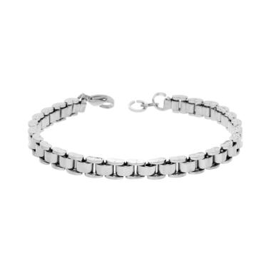 Bracciale Uomo Maglia Imperniata cm 20 in ACCIAIO