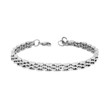 Bracciale Uomo Maglia Imperniata cm 20+1 in ACCIAIO <BR>