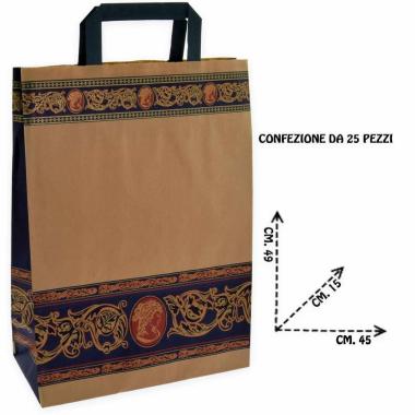 Shopper in carta h.49 x l.45 x p.15 cm fantasia cammeo