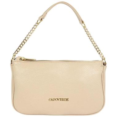 Borsa donna con tracolla in vera pelle Made in Italy Capoverde