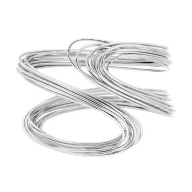 Bracciale Rigido modello Schiava Fascia Multifilo Contrarie in ACCIAIO<BR>