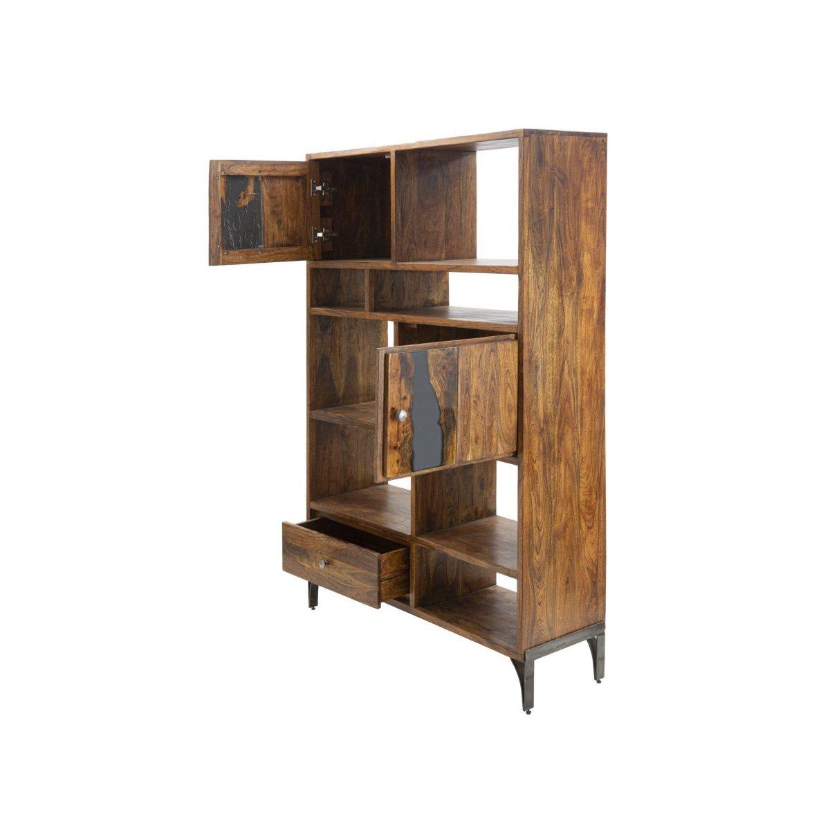 Libreria mustang cm 118x40x178 (legno di acacia nilotica)