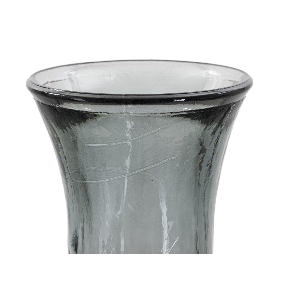 Vaso jarron arabe low vetro riciclato fumo cm Ø 34x75 (made in spain)