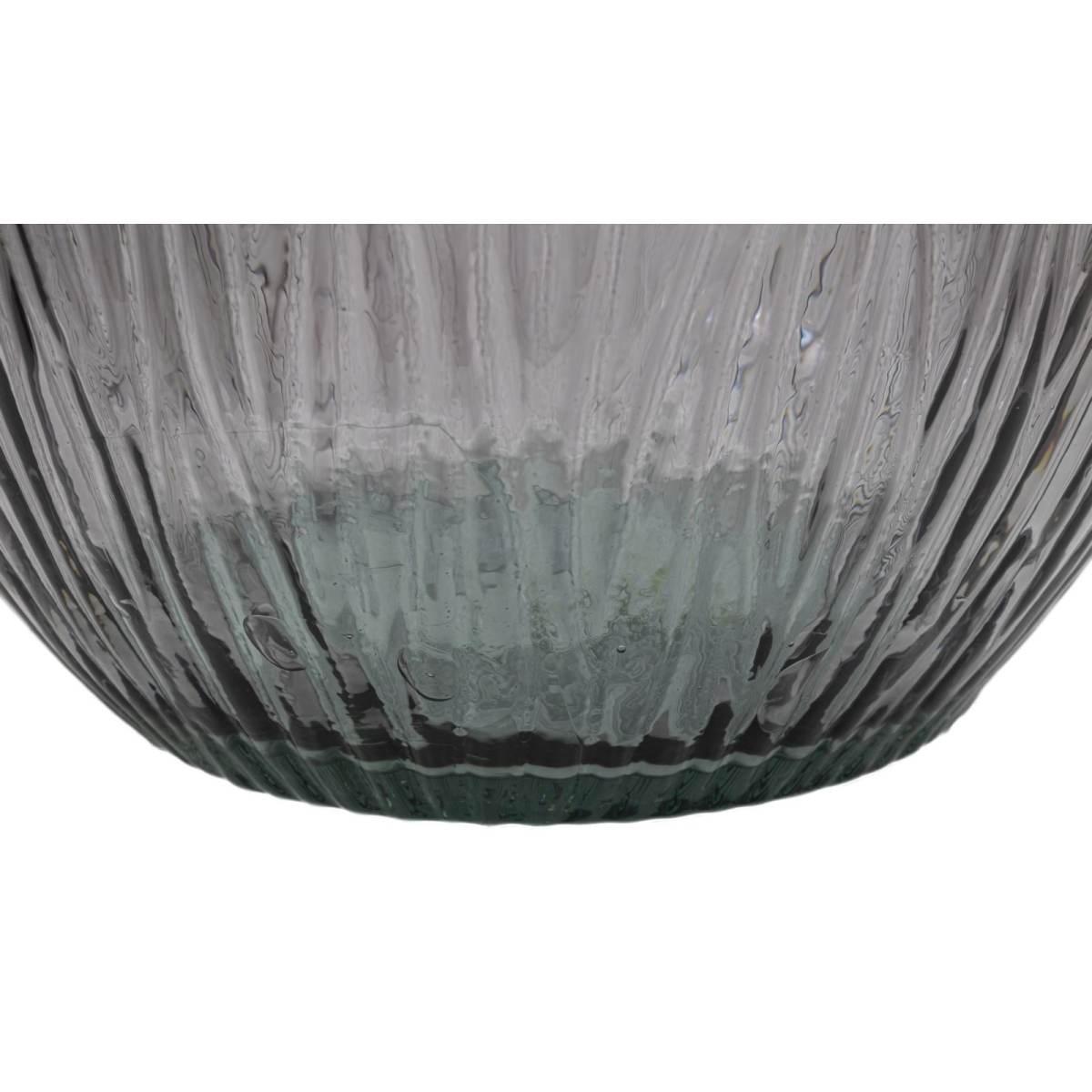 Vaso jarron arabe low vetro riciclato fumo cm Ø 34x75 (made in spain)