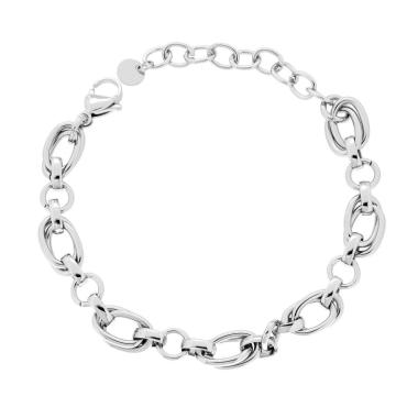 Bracciale Catena Forzatina Multimaglia in ACCIAIO <BR>