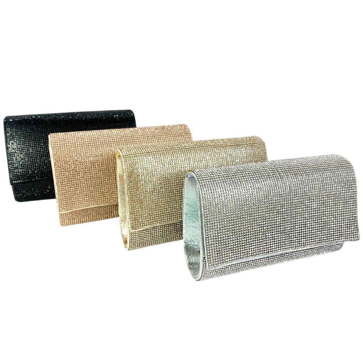 Borsa clutch cerimonia donna con strass Diana Le Kikke