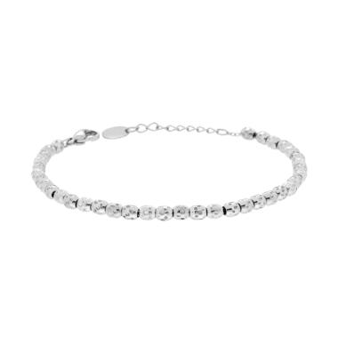 Bracciale Catena di Ovaline Martellate in ACCIAIO <BR>
