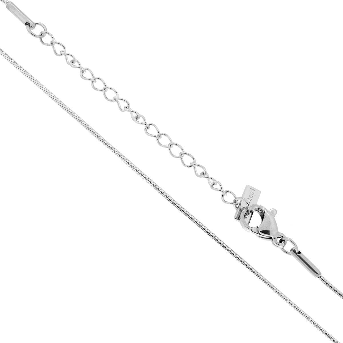 Catena Coda di Topo Diamantata sezione mm 0.9 lunghezza cm 40+5 in ACCIAIO<BR>