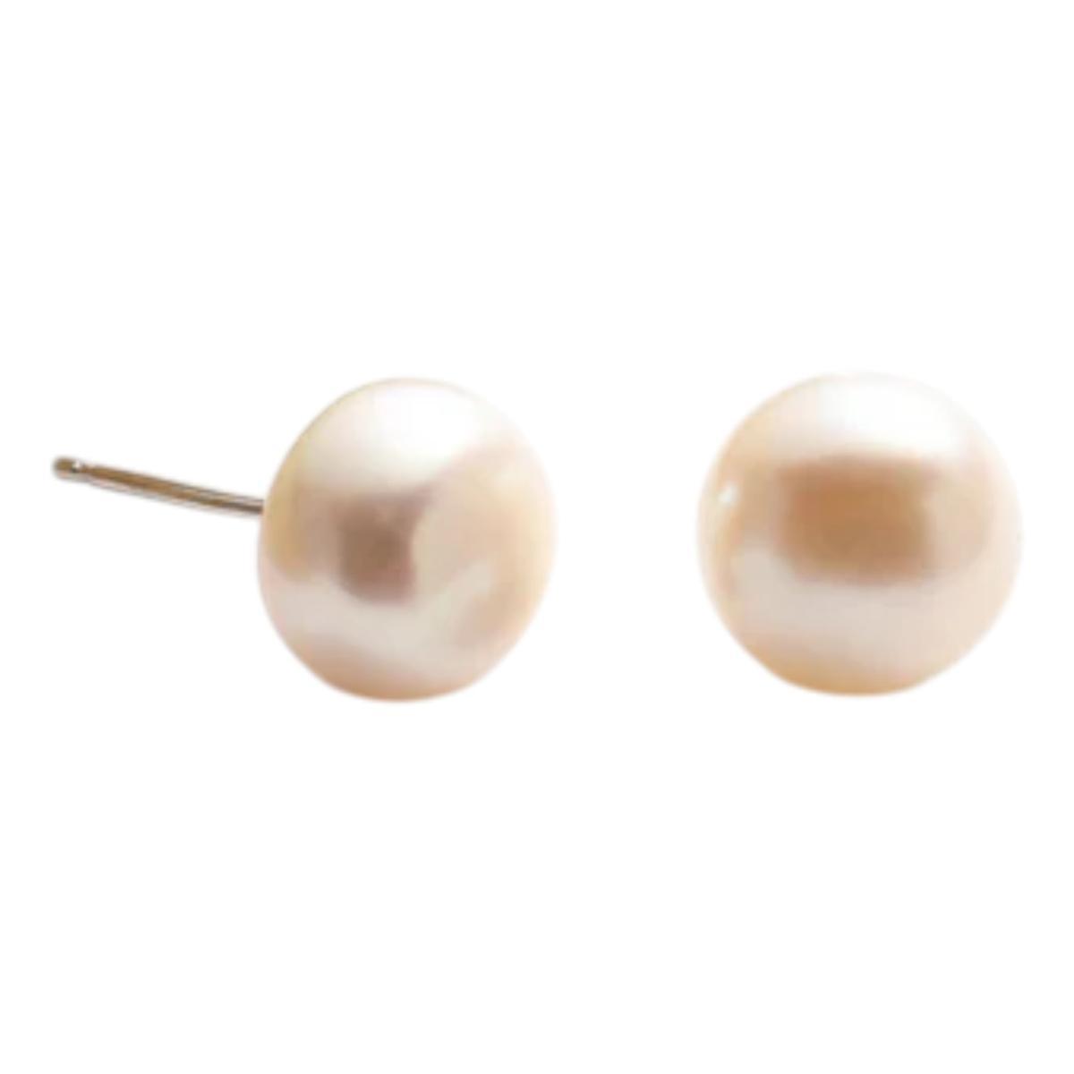 Orecchini a lobo donna in perle di fiume C63