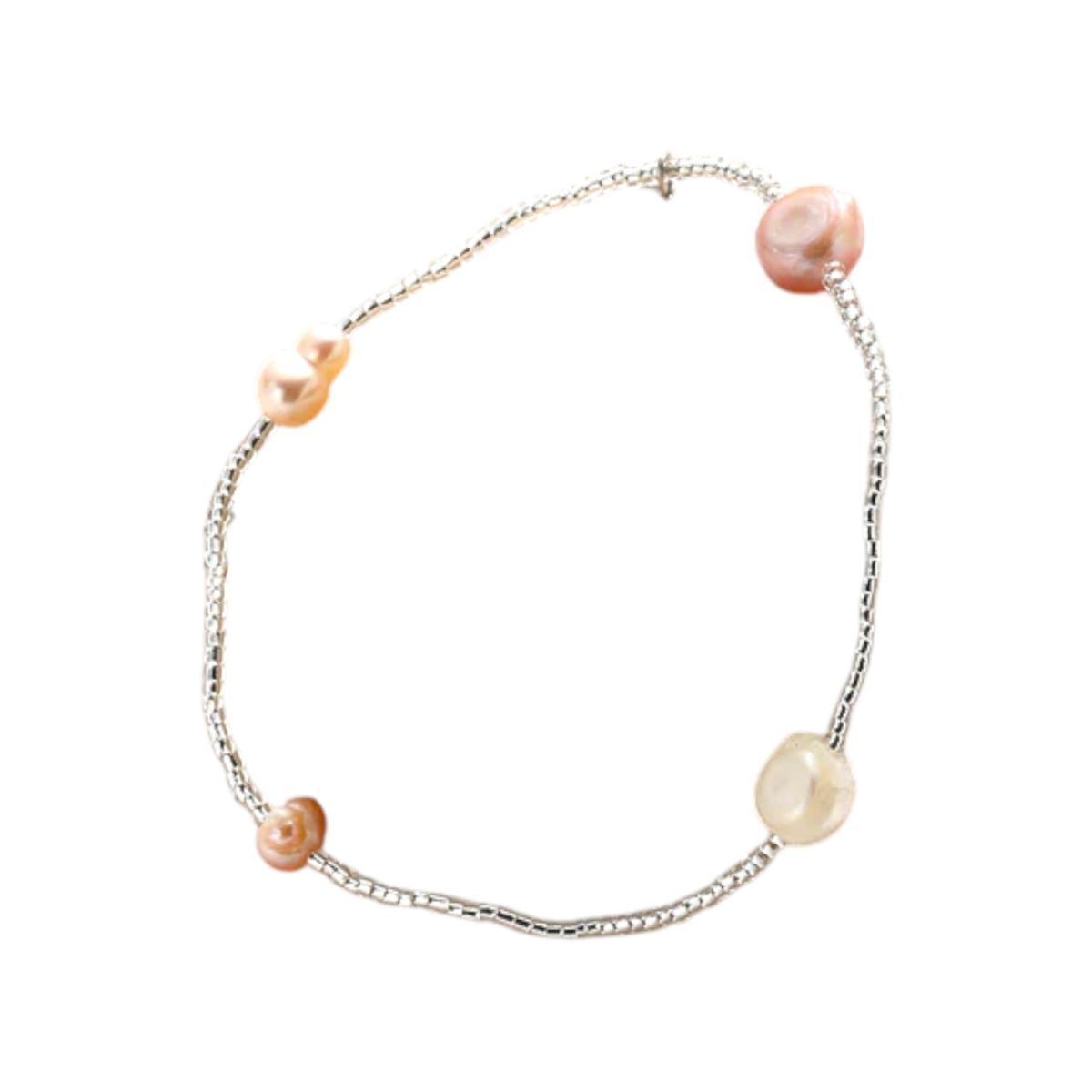 Bracciale donna in perle di fiume e perline