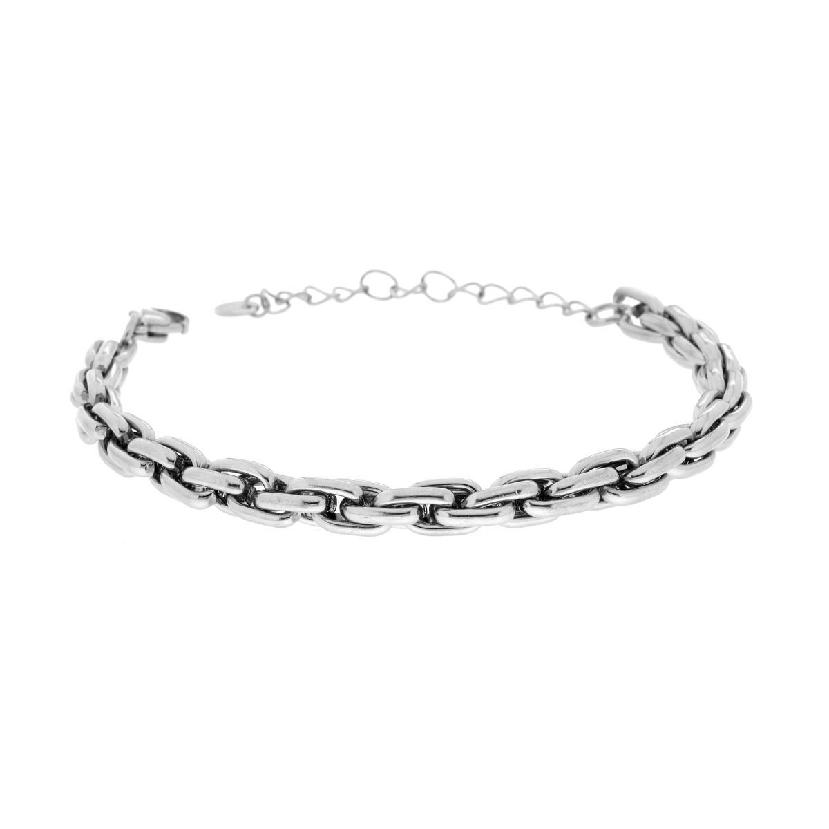 Bracciale Catena Forzatina Multimaglia in ACCIAIO