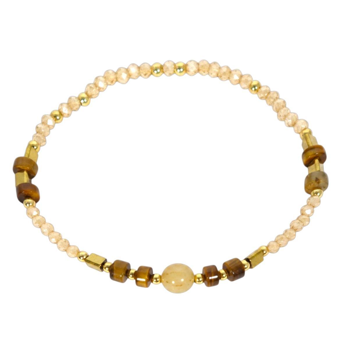 Bracciale donna con pietre in occhio di tigre