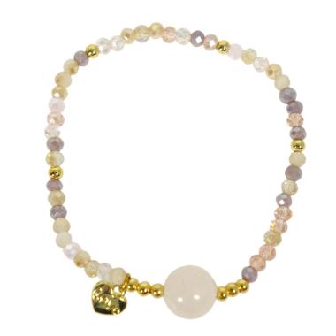 Bracciale donna con pietre da 10 mm in morganite