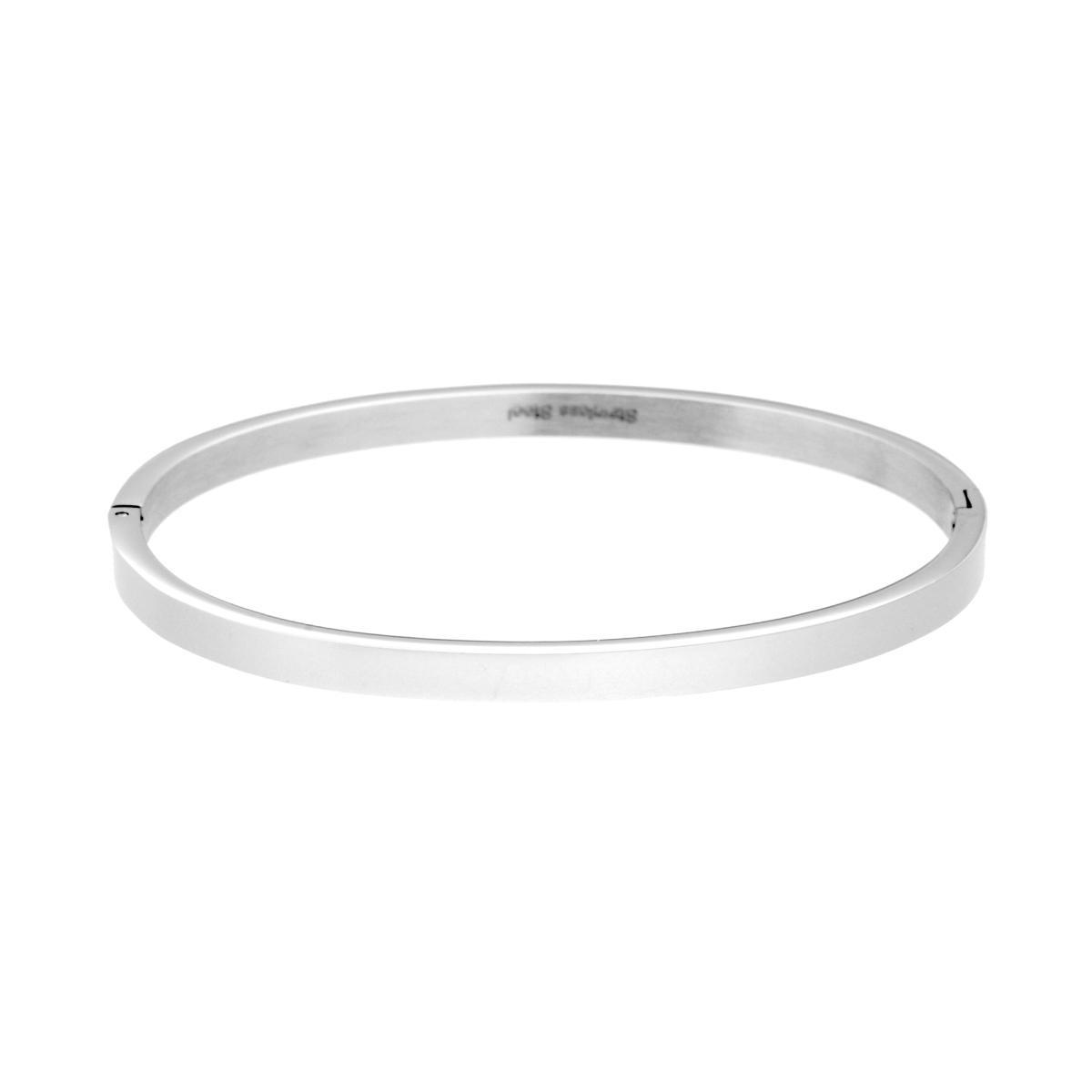 Bracciale Rigido modello Schiava Fascia mm 4 in ACCIAIO <BR>
