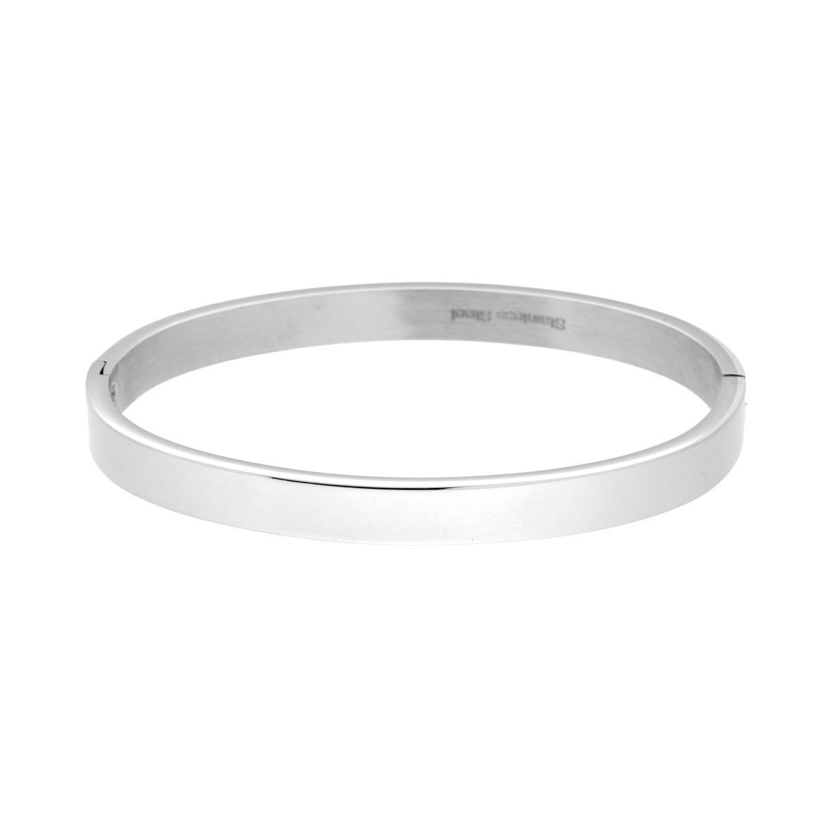 Bracciale Rigido modello Schiava Fascia mm 6 in ACCIAIO <BR>