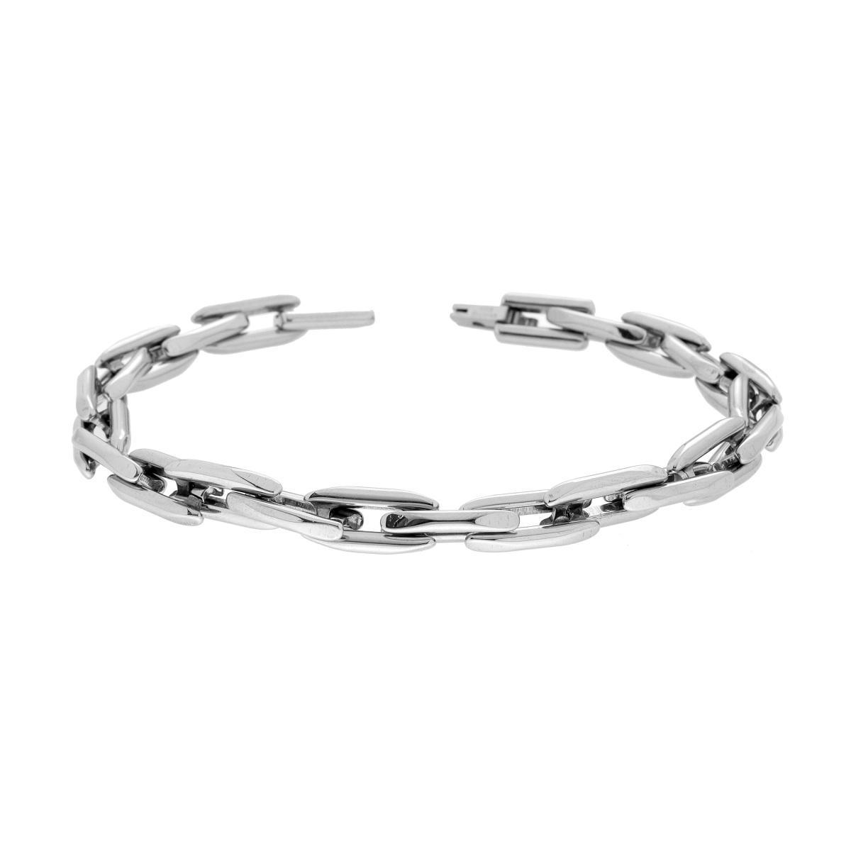 Bracciale Uomo Catena Forzatina Industriale in ACCIAIO <BR>