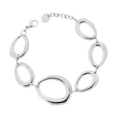 Bracciale Catena Maglia con Gocce in ACCIAIO