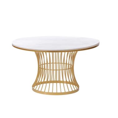 Tavolino tondo in ferro e marmo d100xh55 cm