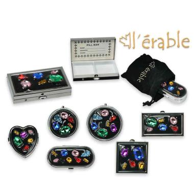 Set portapillole metallo 6 pezzi varie forme