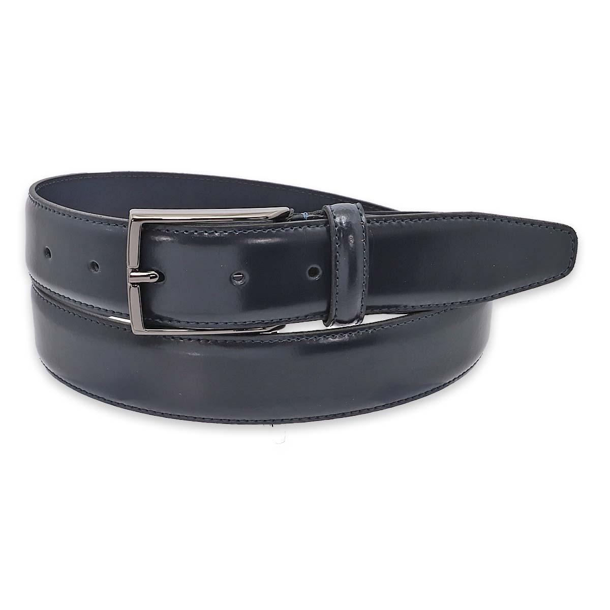 Cintura uomo made in italy in pelle abrasivata una cucitura fibbia canna di fucile 35mm