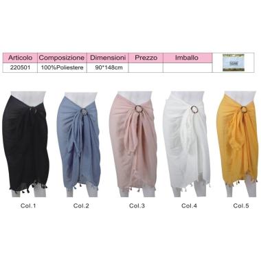 Sciarpa pareo donna in poliestere coveri collection