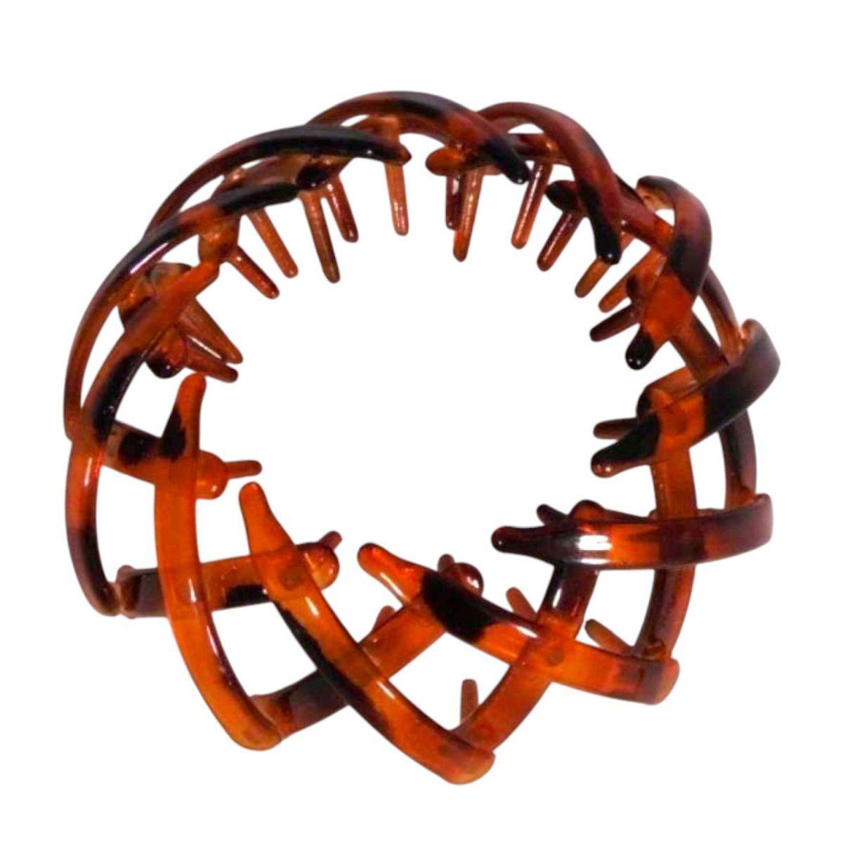 Fermacoda per capelli in plastica a raggio tartarugato Lillà