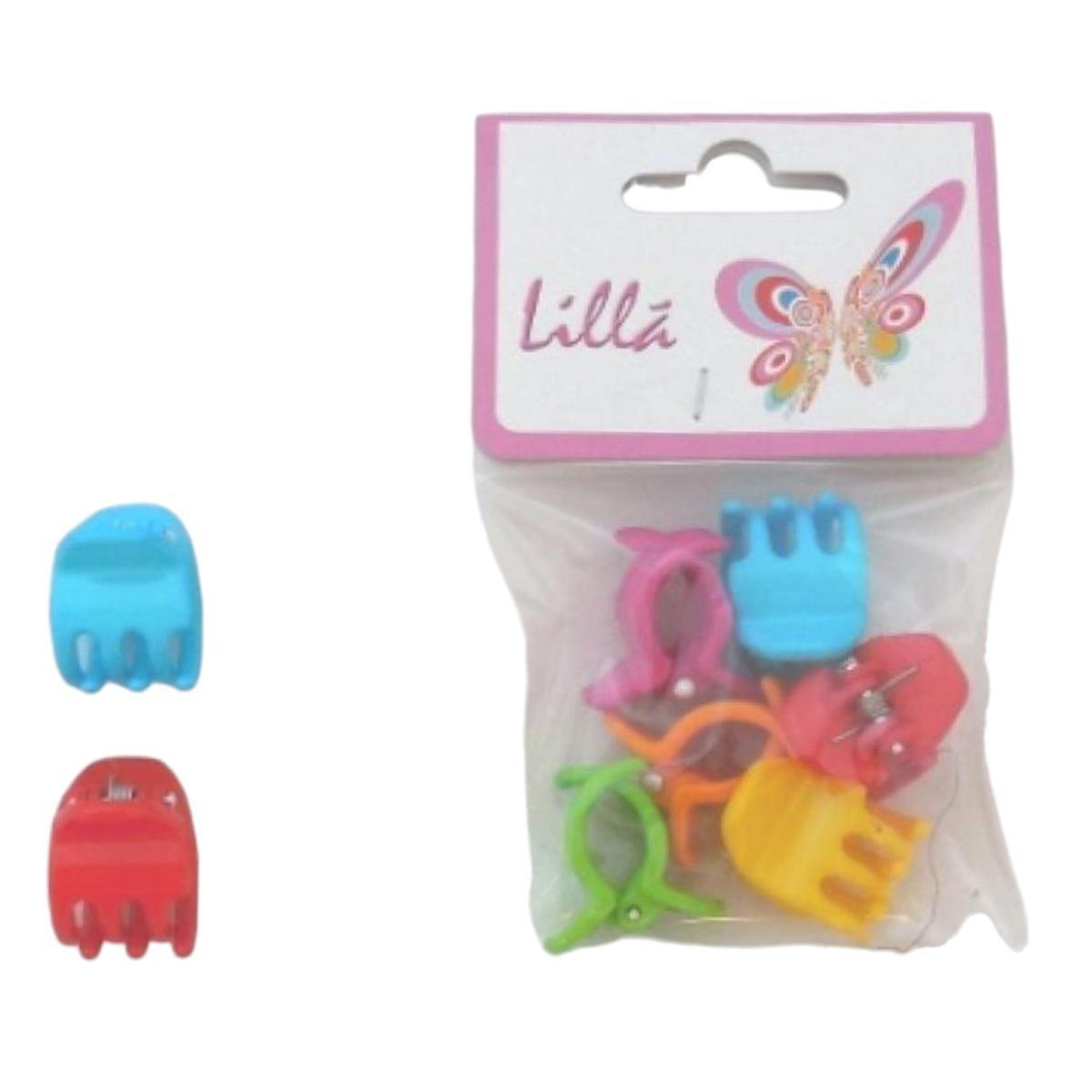 Pinzotto per capelli colorato 1,8 cm confezione da 72 pz Lillà