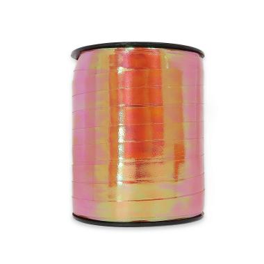 Rocchetto nastro fantasia  perlato arancio  mm.10 x 250 mt.