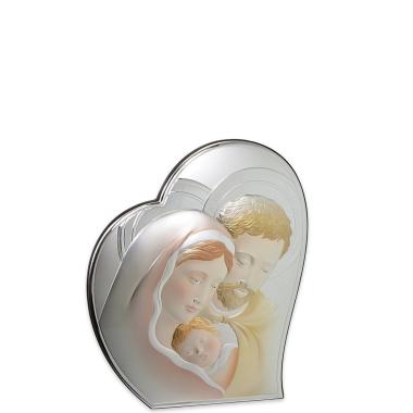 Sacra famiglia colorata 9x11 cm valenti