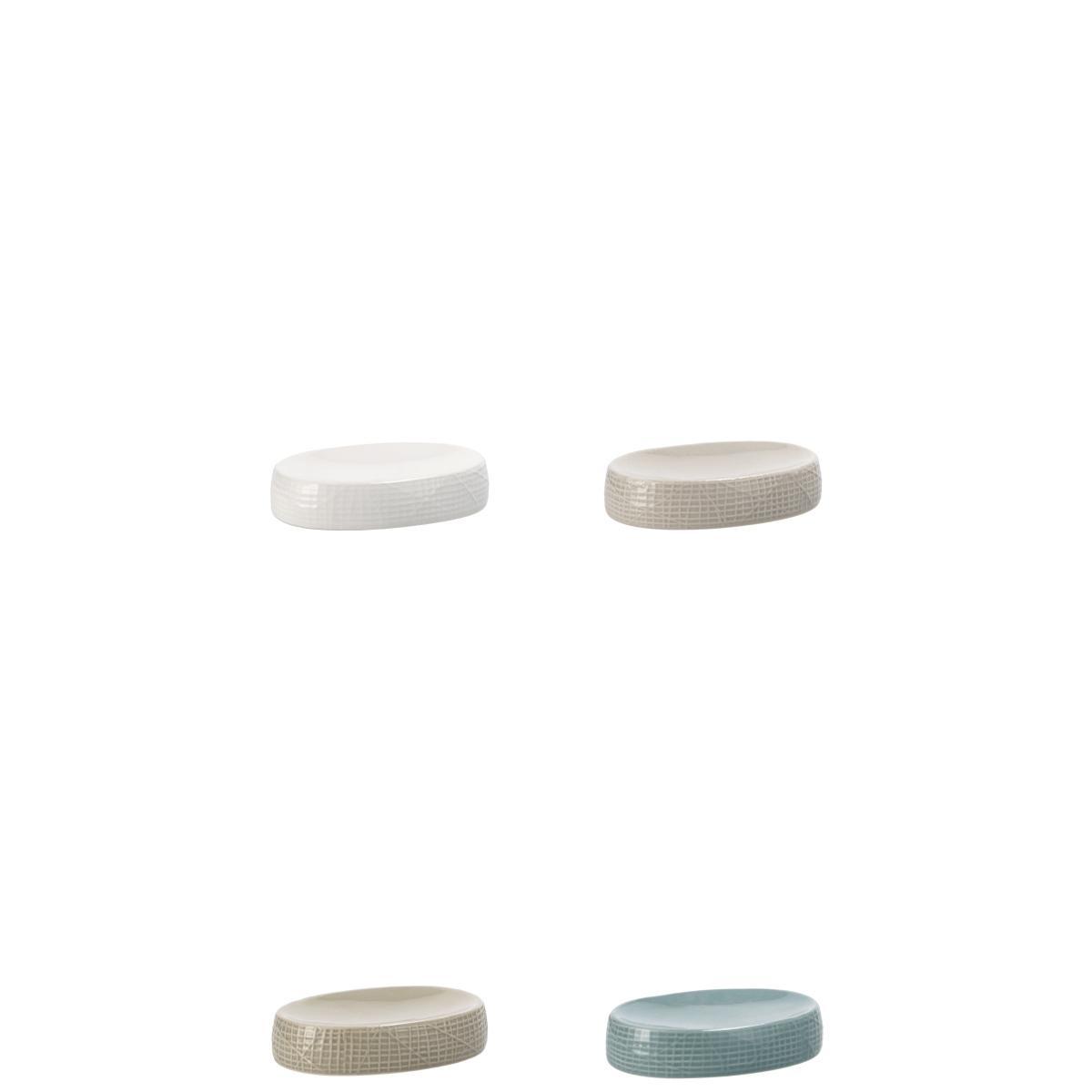 Porta sapone in ceramica 14x3xh.10 cm