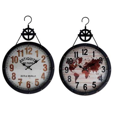 Orologio da parete in ferro 41x62 cm