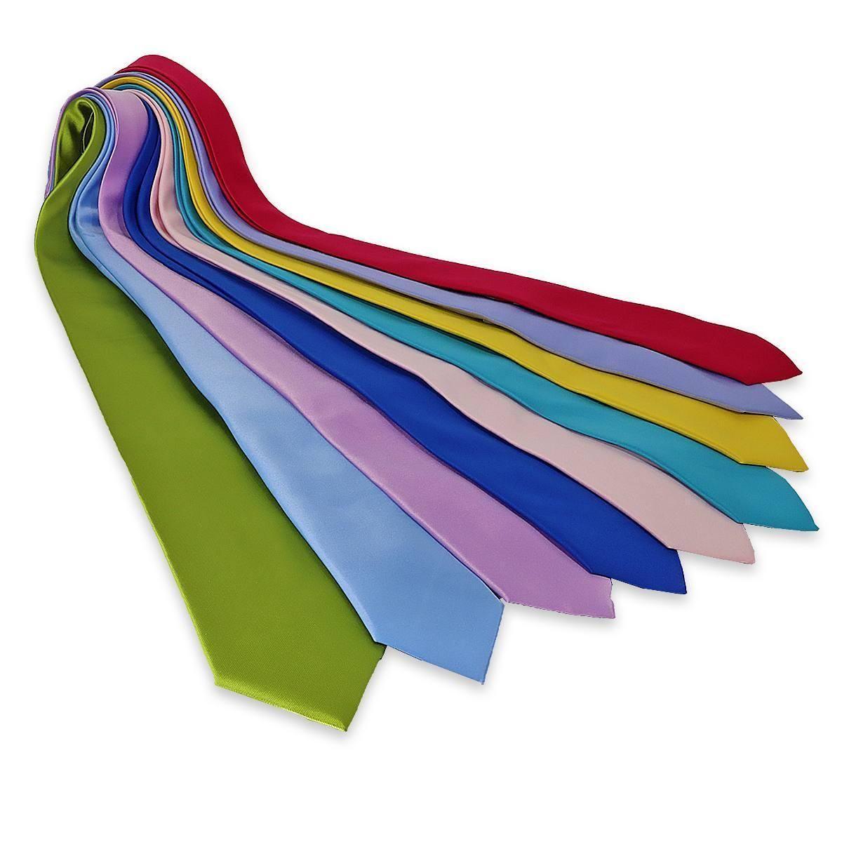 Cravatta classica uomo tinta unita liscia raso