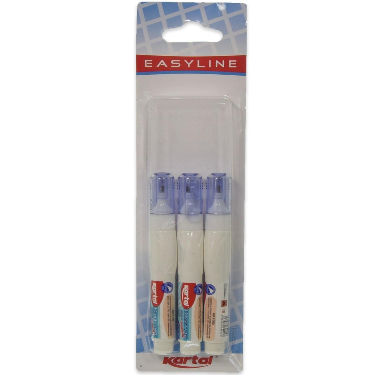 Blister 3 correttori a penna  da 7 ml punta metallo