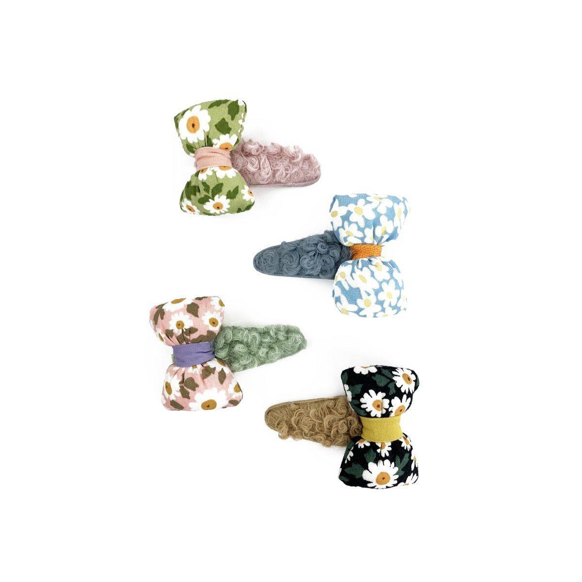 Clic clac boucle' con fiocco stoffa