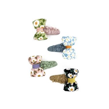 Clic clac boucle' con fiocco stoffa