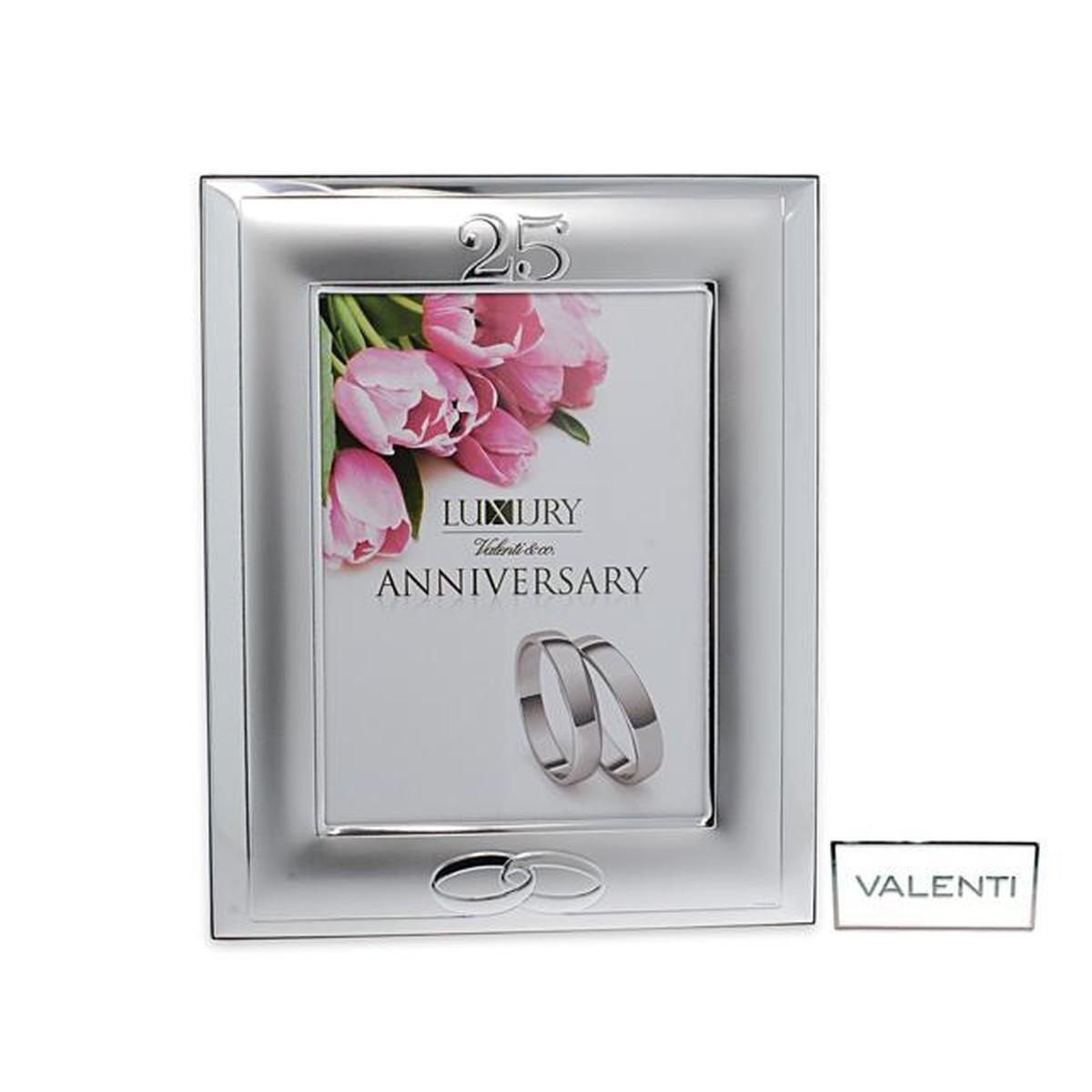 Cornice portafoto 25° anniversario 13x18 cm Valenti