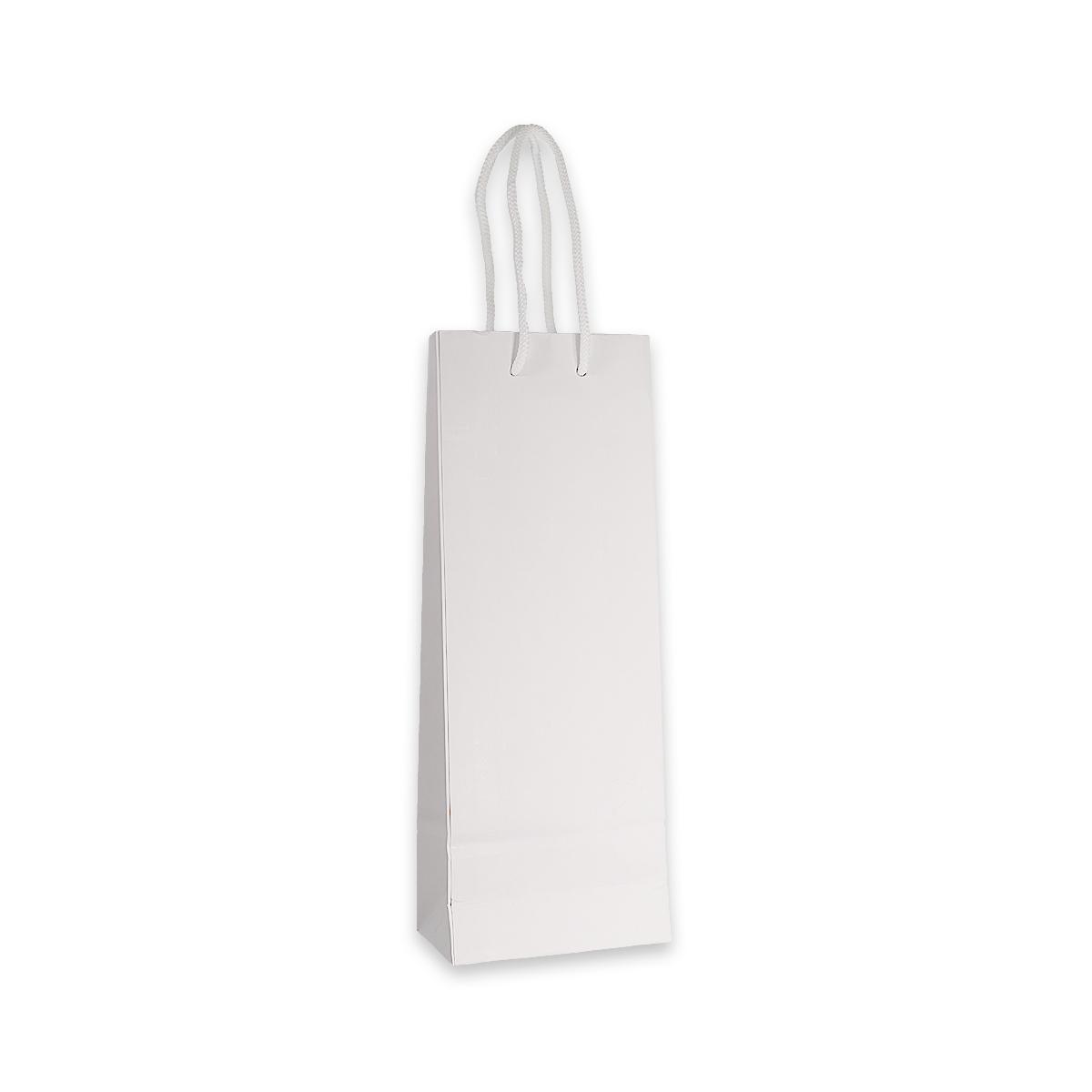 Shopper portabottiglie bianco lusso cm 14x 39