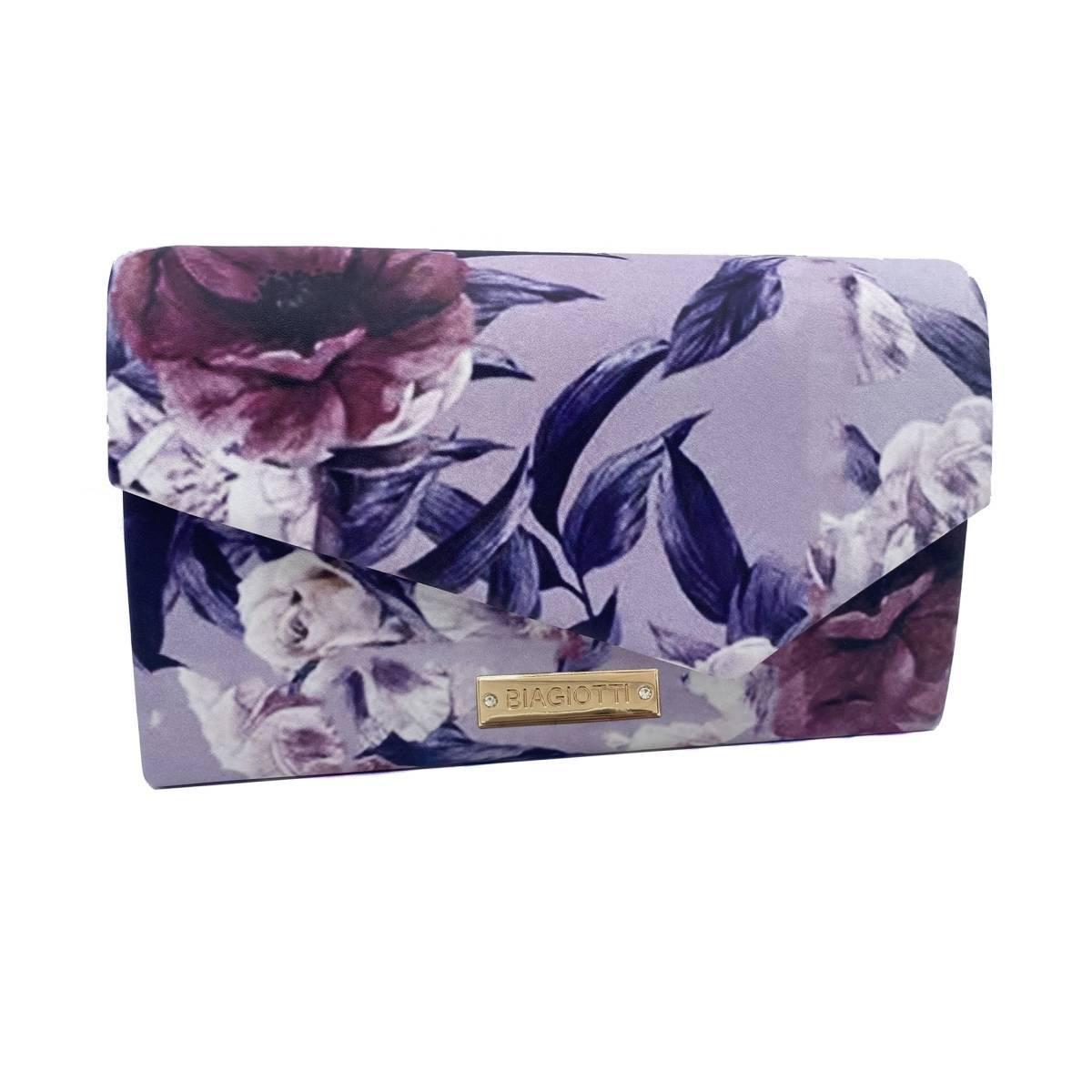 Pochette borsetta donna cerimonia stampa fiori Laura Biagiotti