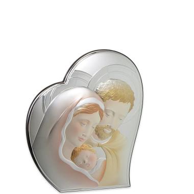 Sacra Famiglia colorata 12x14,5 cm Valenti