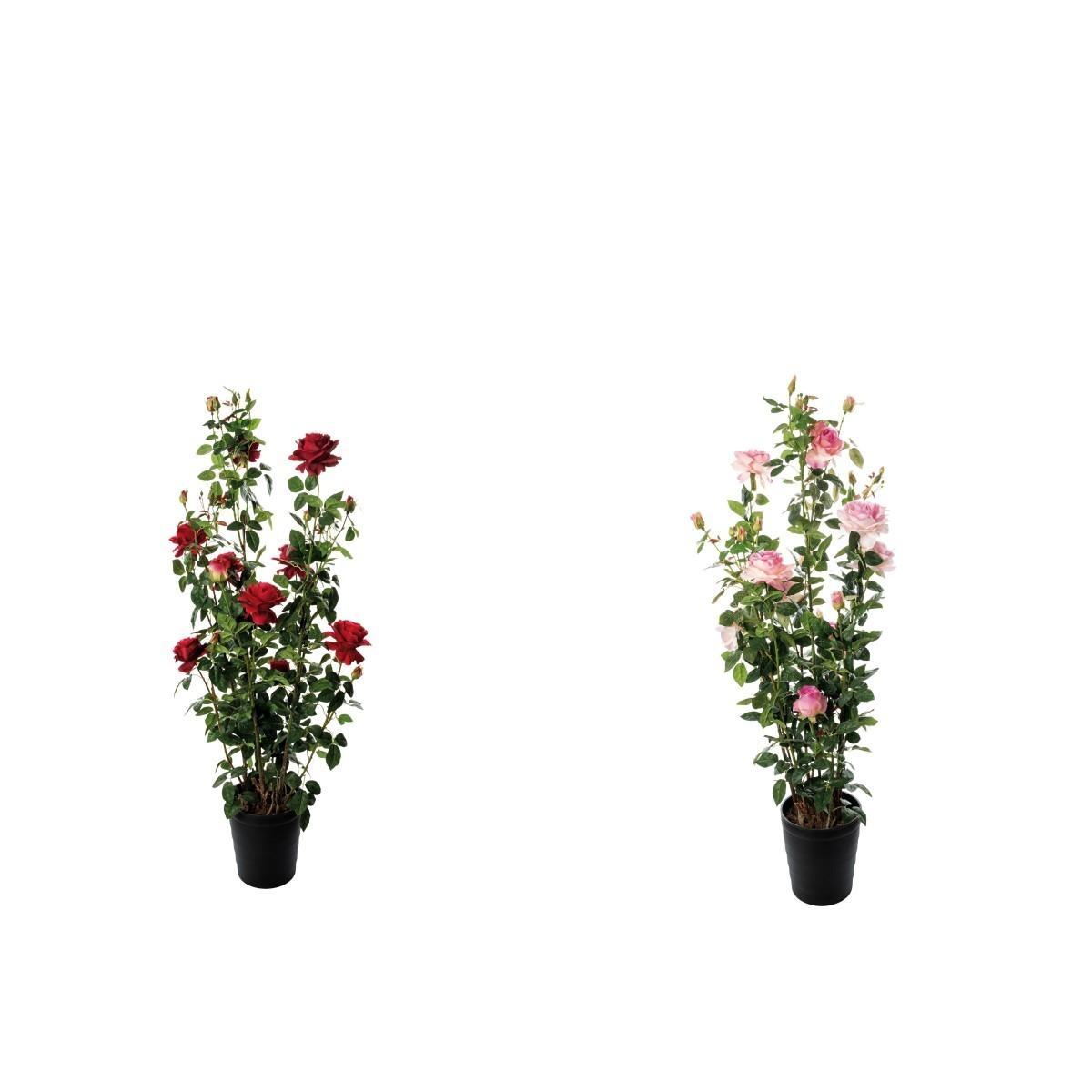 Vaso con rose 8 fiori e 15 boccioli d.24,5xh.152cm