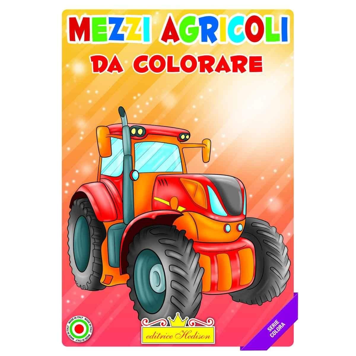 Libro da colorare Mezzi agricoli serie colora